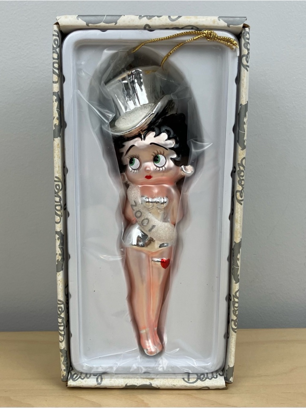 Betty Boop 2000 2001 Bright Ideas Unlimited Christmas Ornament Silver Outfit